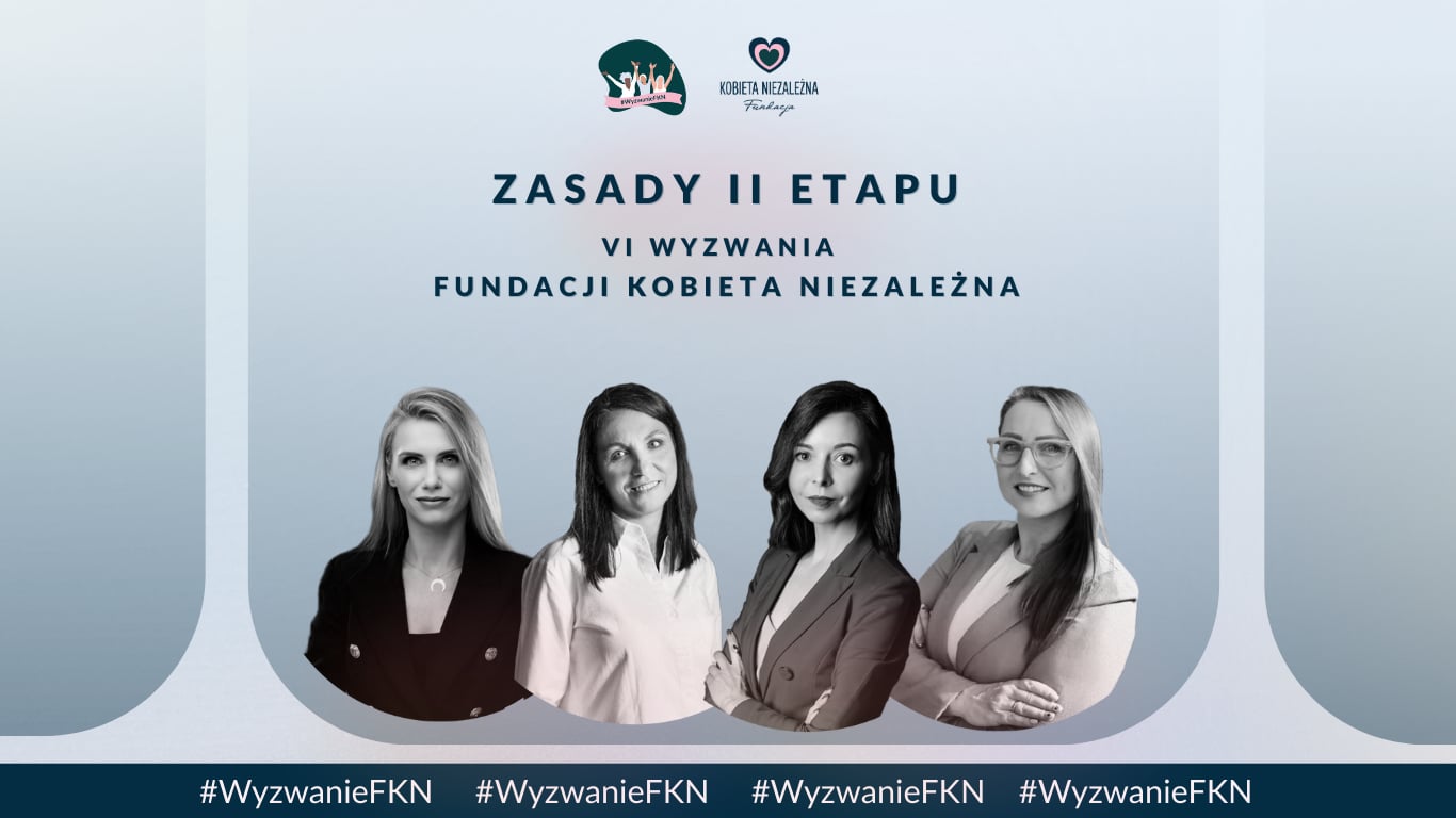 Zasady VI edycji Wyzwania Fundacji Kobieta Niezależna
